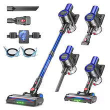 Aspirateur sans fil Erabros EV2 450W 55kpa, haute puissance d'aspiration, aspirateur portable intelligent pour la maison, capacité, écran LED, sol, tapis