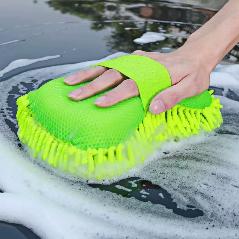 Éponge Lavage Voiture Microfibre – Gant & Serviette Nettoyage Auto