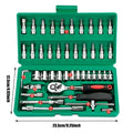 Kit 46 pièces – Outils mécaniques avec douilles et clé à cliquet