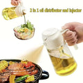 Spray d'huile 2 en 1 /500ml, pour bouteille d'huile de cuisine, lave-huile, vinaigre, Sauce soja, conteneurs de pulvérisation