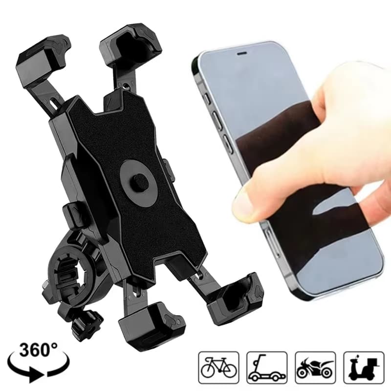 Support Téléphone Vélo & Moto Rotatif 360° – Universel Antichoc
