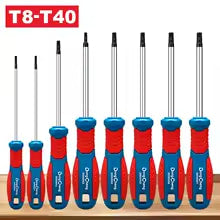 Jeu de tournevis Torx 8 pièces T8-T40 – Acier CR-V & Embouts magnétiques